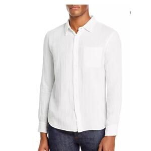 Velvet by Graham & Spencer Mens Cotton Button Up Shirt in White L